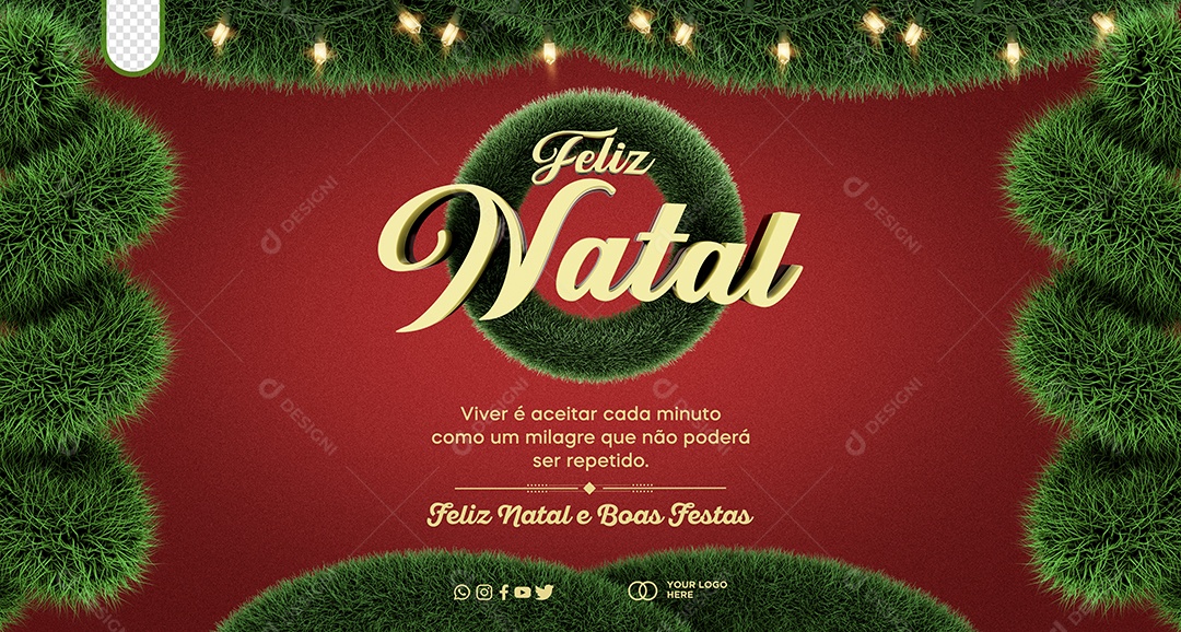 Banner Feliz Natal Social Media PSD Editável