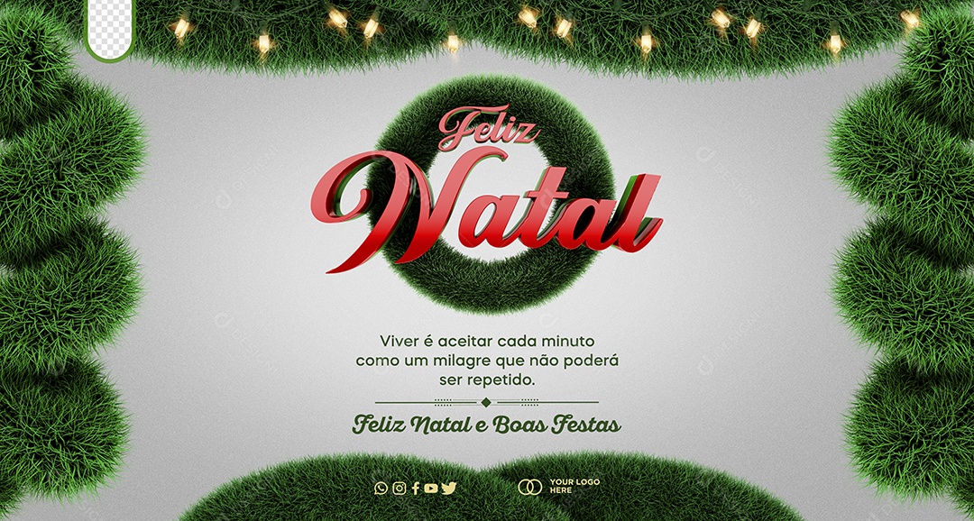Banner Feliz Natal Social Media PSD Editável