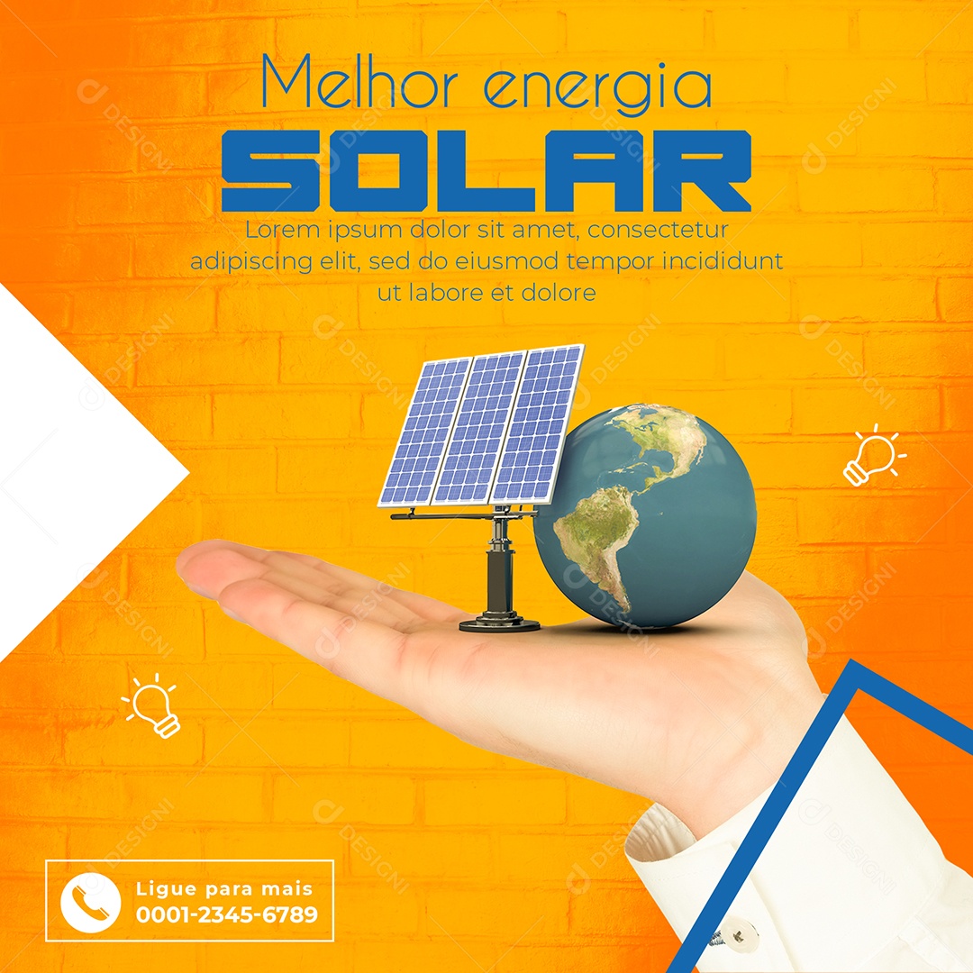 Melhor Energia Solar Social Media PSD Editável