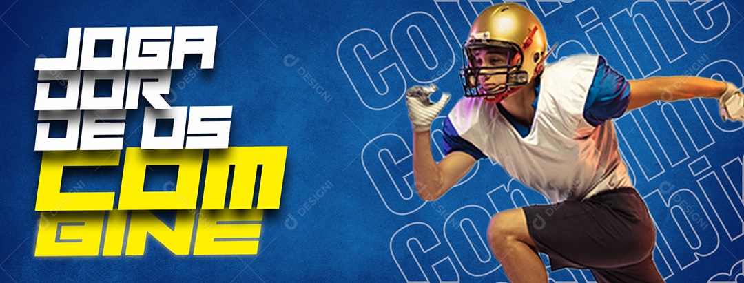 Banner Combine Jogador Social Media PSD Editável