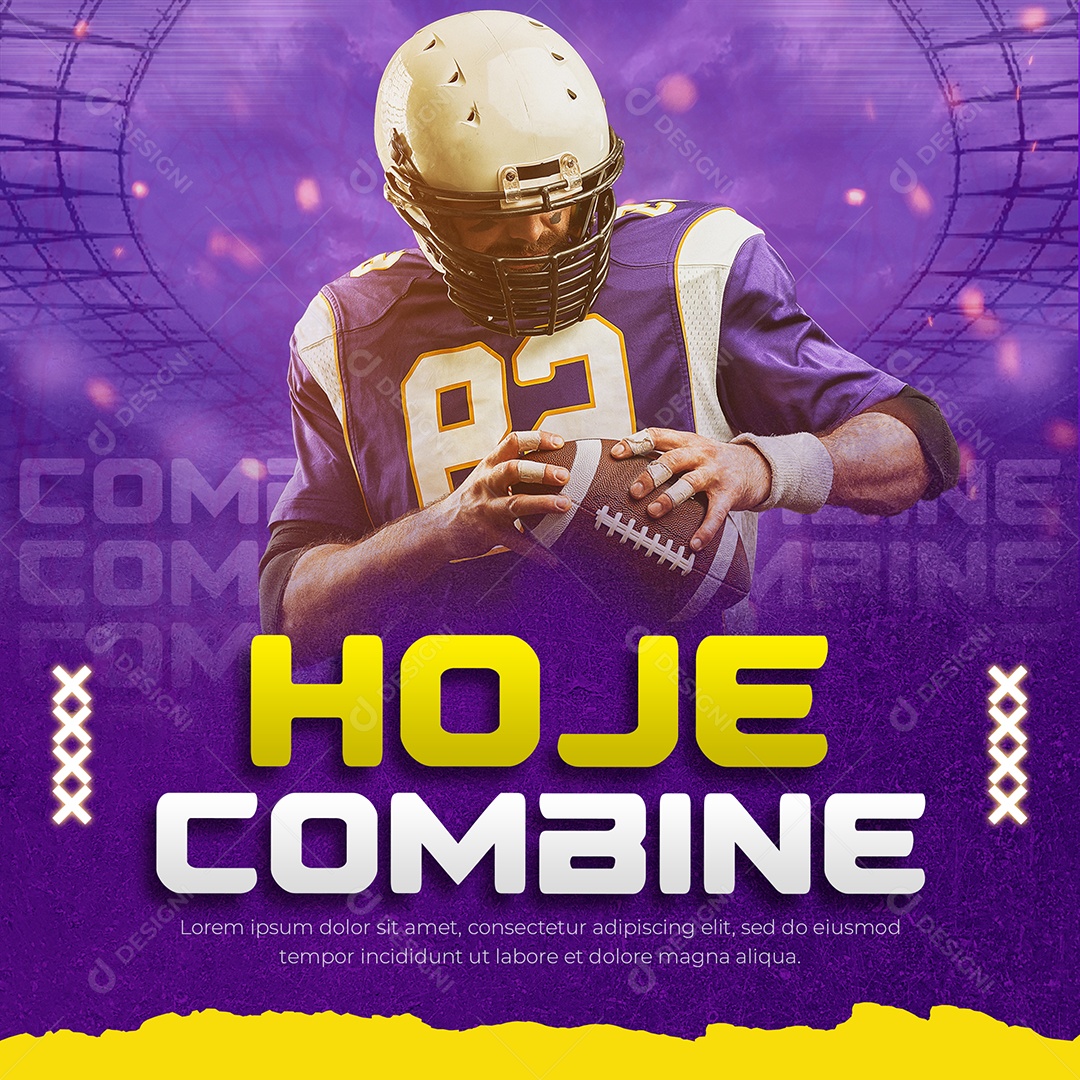 Hoje Combine Futebol Social Media PSD Editável