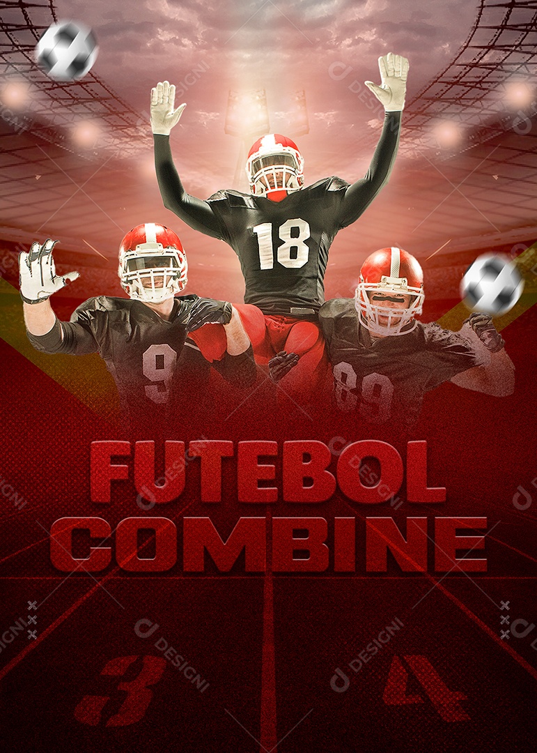 Futebol Combine Social Media PSD Editável
