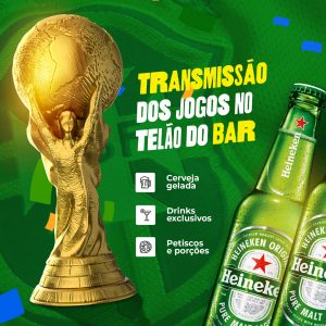 Transmissão Dos Jogos No Telão Cerveja Gelada Copa do Mundo Social Media PSD Editável