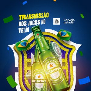 Transmissão Dos Jogos No Telão Cerveja Gelada Copa do Mundo Social Media PSD Editável