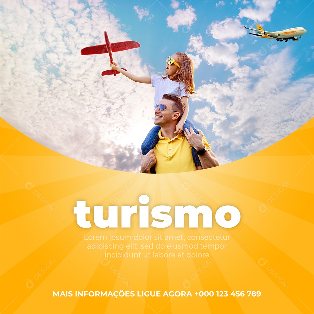 Turismo Agência de Viagens Social Media PSD Editável