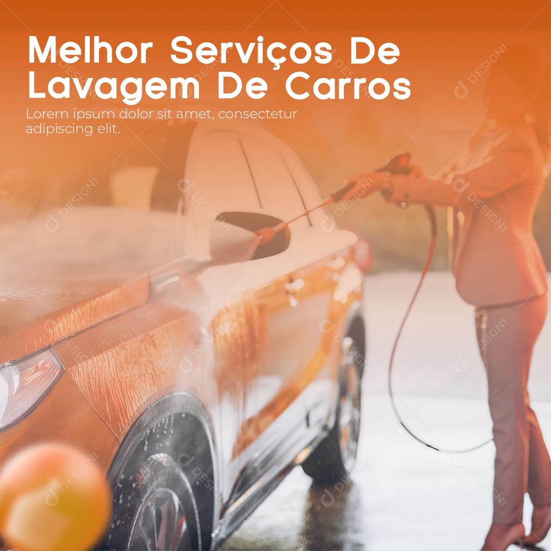Melhor Serviços de Lavagem de Carros Lava Jato Social Media PSD Editável