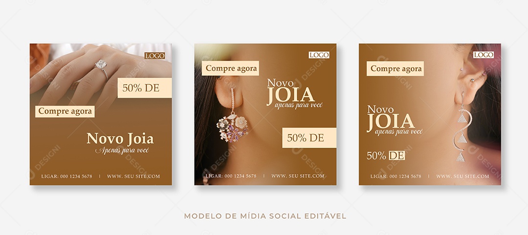 Joia Apenas para Você 50% de Desconto Social Media PSD Editável