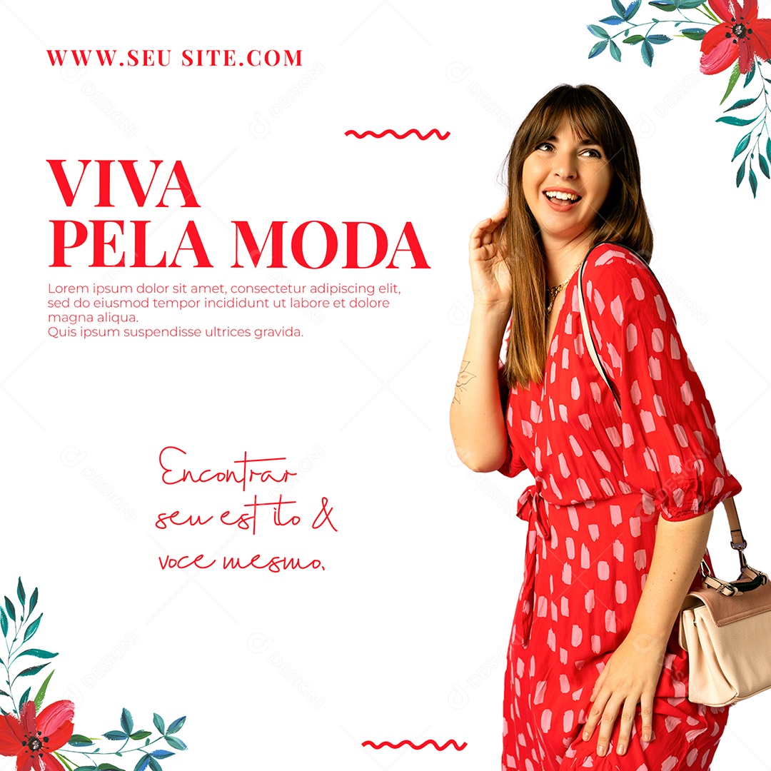 Viva Pela Moda Lojas de Roupas Social Media PSD Editável
