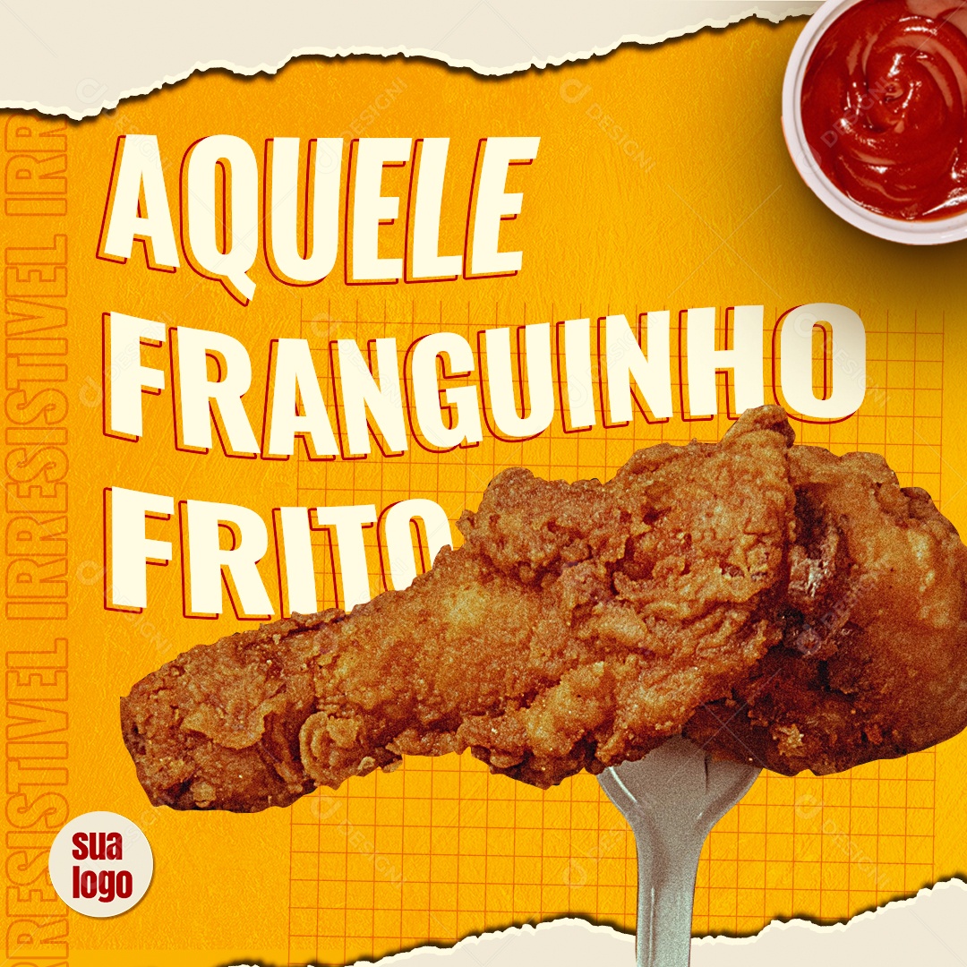 Aquele Franguinho Frito Social Media PSD Editável