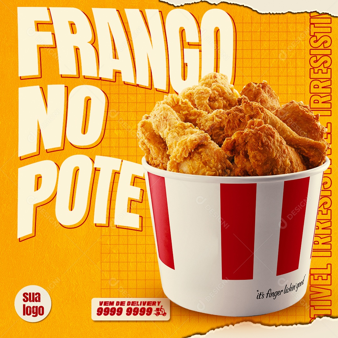 Frango no Pote Venha Conferir Social Media PSD Editável