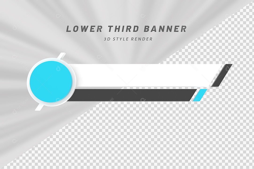 Tag de Usuário Azul Marinho e Branco Elemento 3D Para Composição PSD