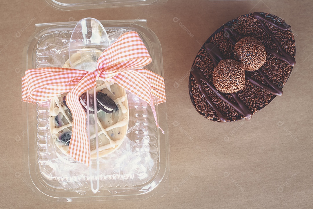 Ovos de colher Feliz Páscoa