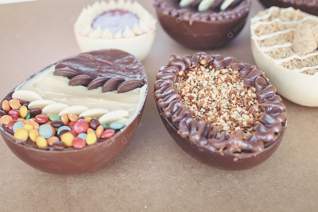 Ovos de colher Feliz Páscoa