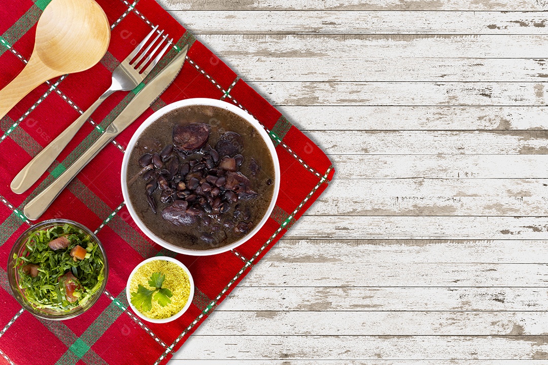 Prato de comida típico do brasil Feijoada