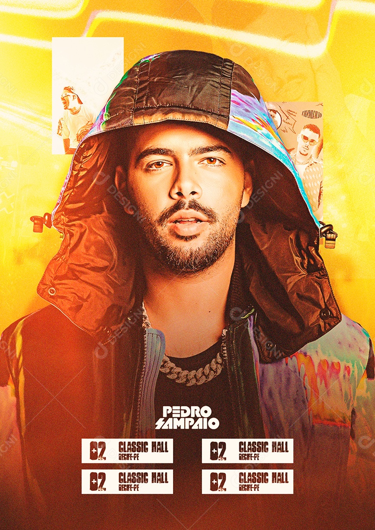 Show Mensal Pedro Sampaio Flyer Social Media PSD Editável