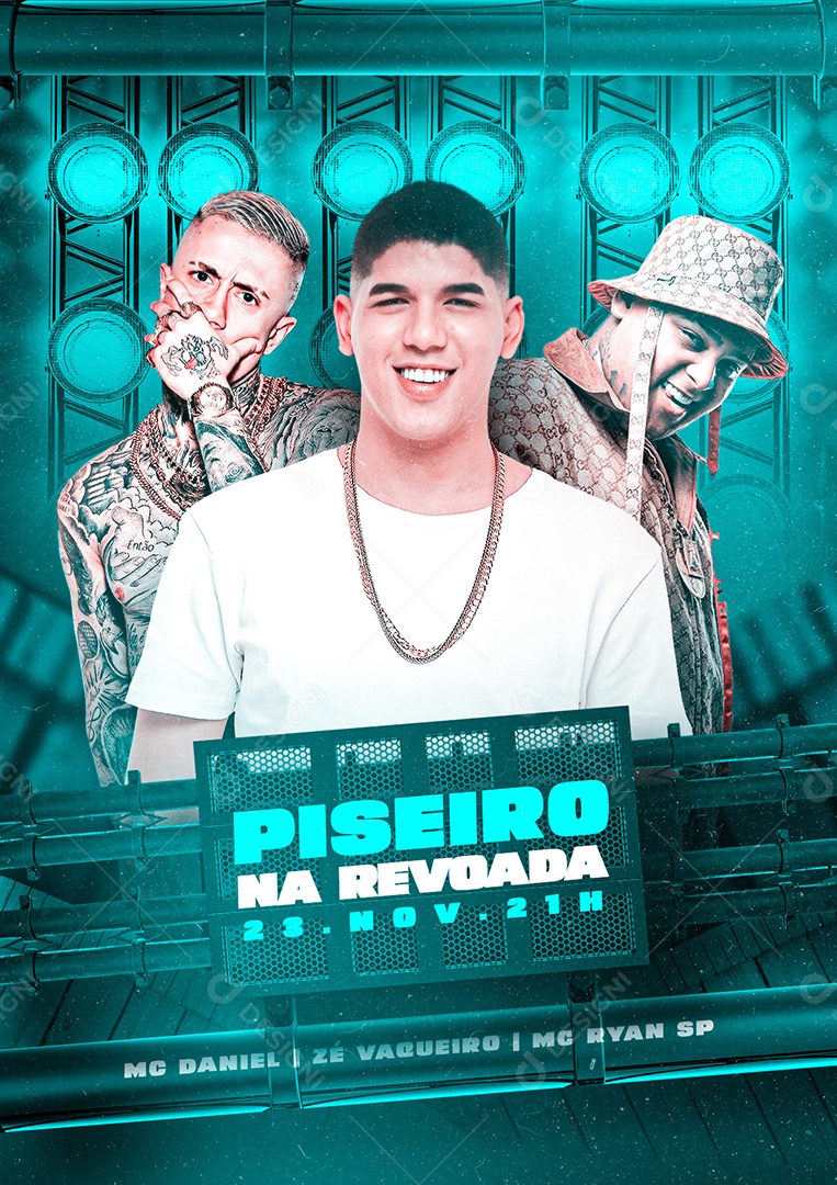 Piseiro na Revoada Mc Daniel Zé Vaqueiro Mc Ryan SP Flyers Social Media PSD Editável