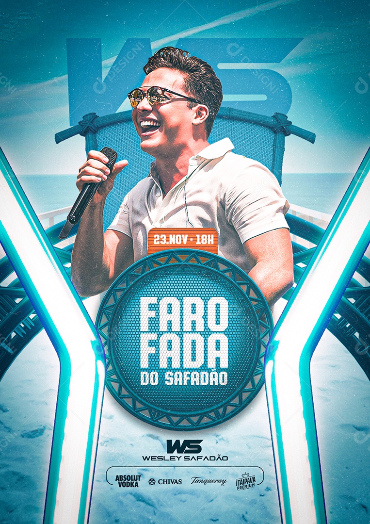 Farofada do Safadão Flyer Wesley Safadão Social Media PSD Editável