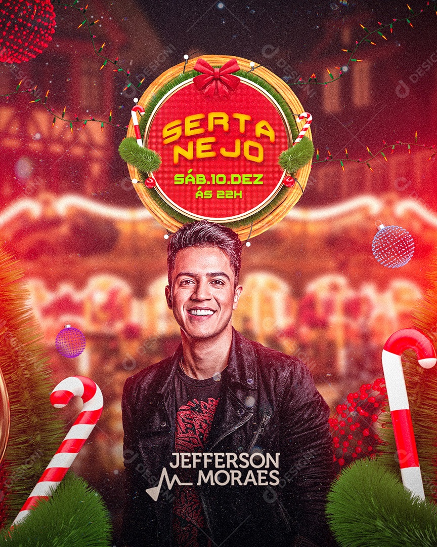 Flyer Natal Sertanejo Jefferson Moraes Social Media PSD Editável
