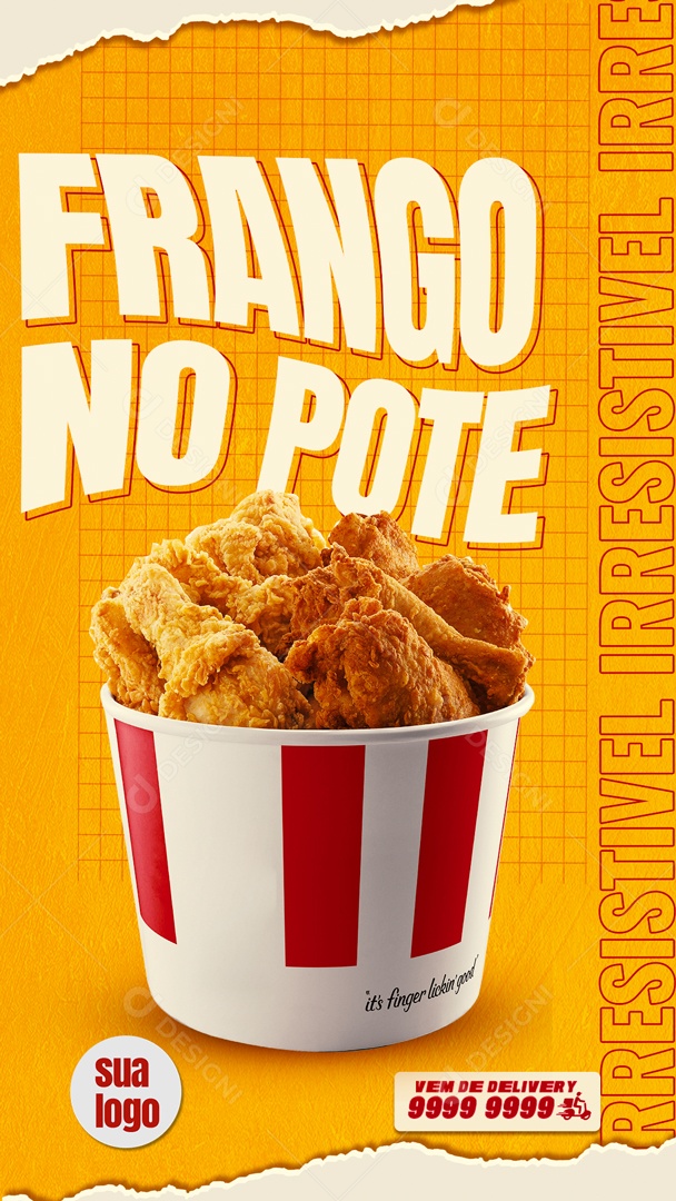 Story Frango no Pote Venha Conferir Social Media PSD Editável