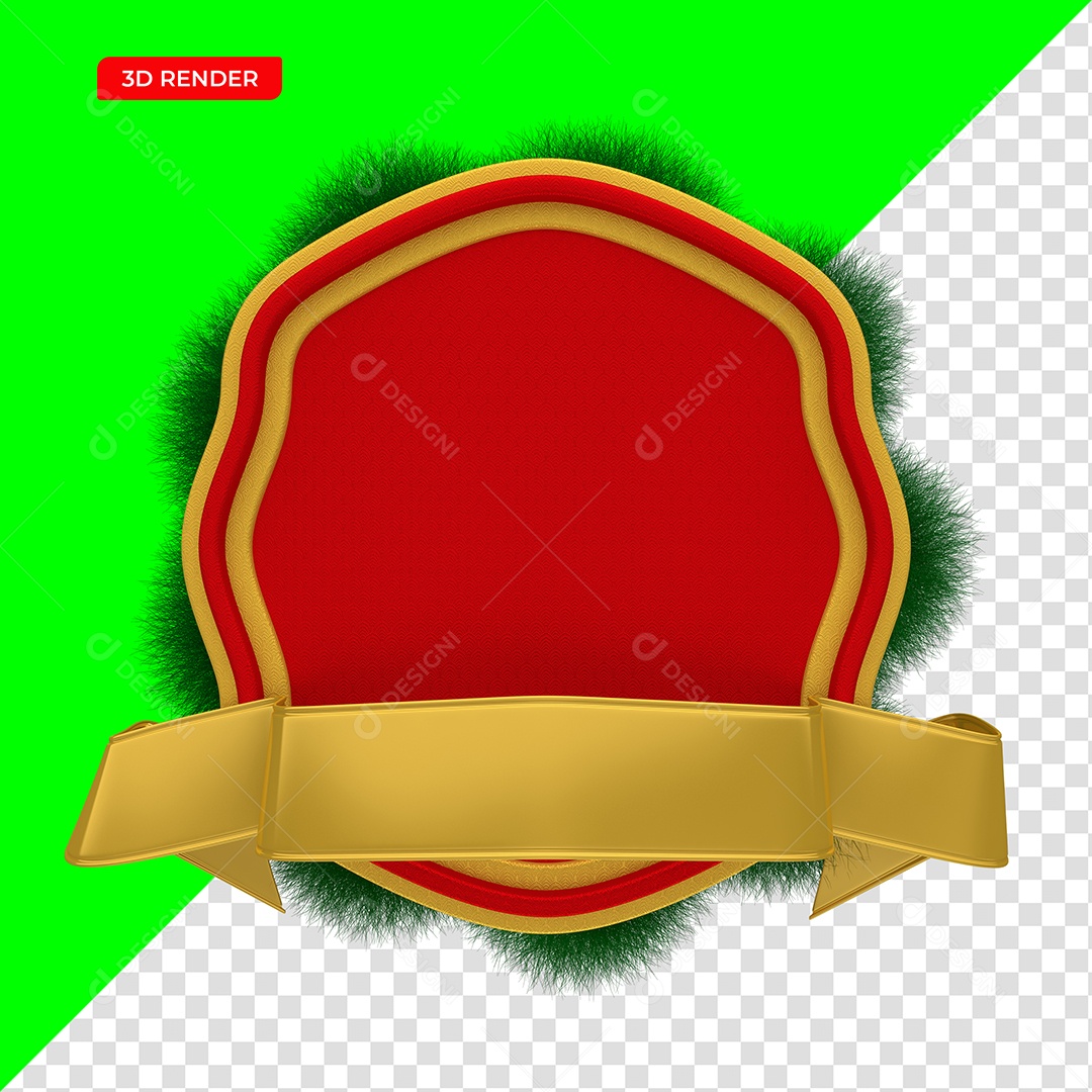 Decoração Natalina Elemento 3D Para Composição PSD