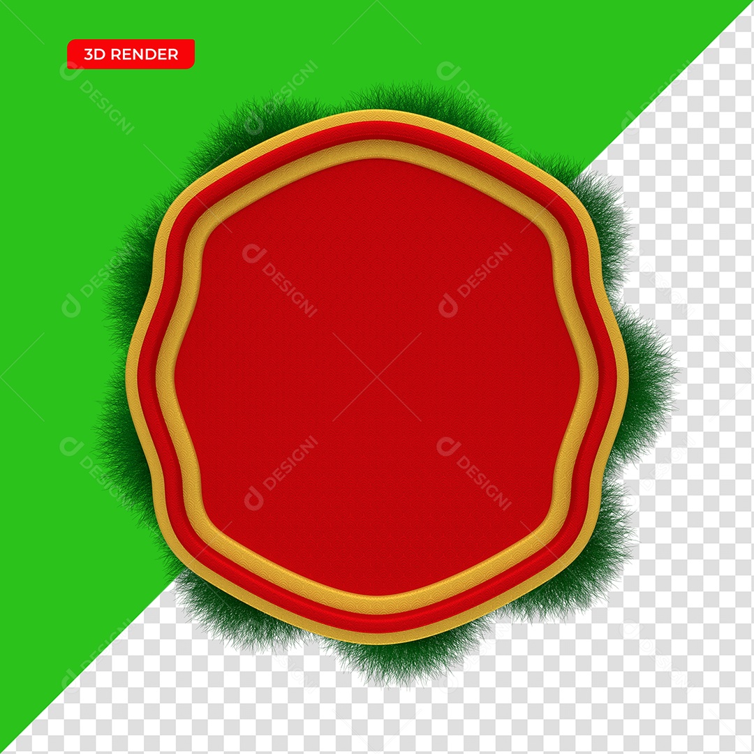 Decoração Natalina Elemento 3D Para Composição PSD