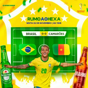 Flyer Cervejaria Copa do Mundo Rumo Ao Hexa Social Media PSD Editável