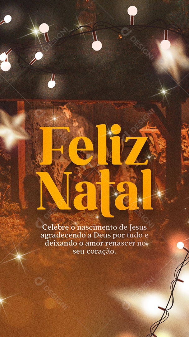 Story Celebre o Nascimento de Jesus Feliz Natal Social Media PSD Editável