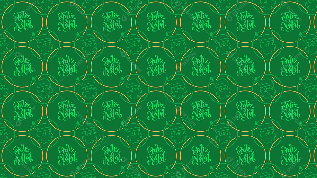Pattern Padrões Geométricos de Objetos Natalino Em Fundo Verde Vetor AI + PAT