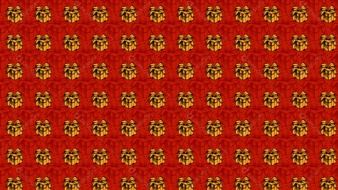 Pattern Padrões Geométricos de Objetos Natalino Em Fundo Vermelho Vetor AI + PAT