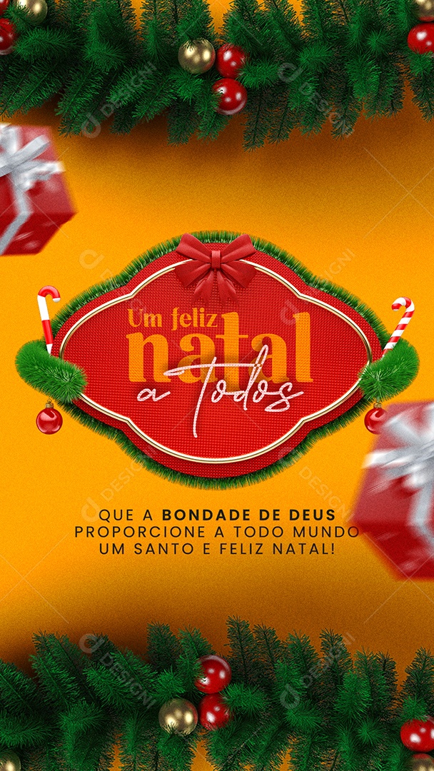 Story Que a Bondade de Deus Feliz Natal Social Media PSD Editável
