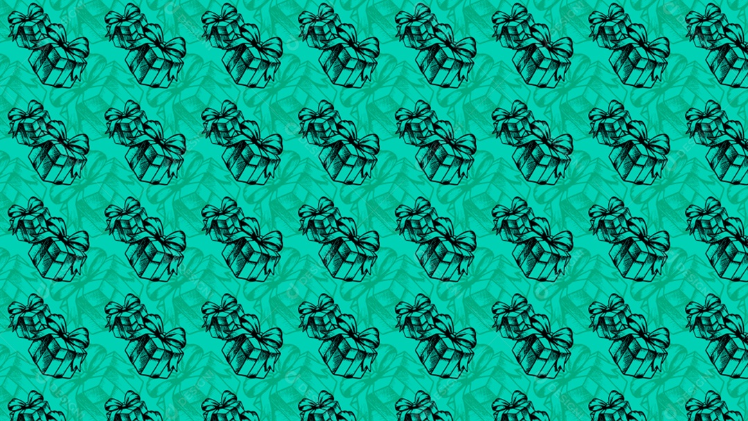 Pattern Padrões Geométricos de Objetos Natalino Em Fundo Azul Vetor AI + PAT