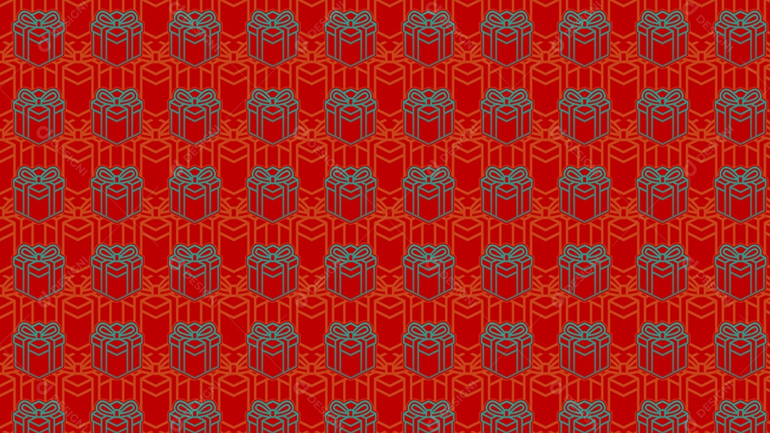 Pattern Padrões Geométricos de Objetos Natalino Fundo Vermelho Vetor AI + PAT