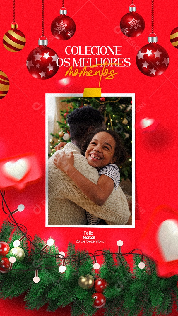 Story Colecione os Melhores Momentos Feliz Natal Social Media PSD Editável
