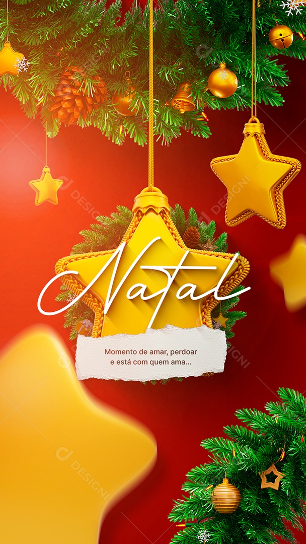 Story Momento de Amar Perdoar e Está com Quem Ama Feliz Natal Social Media PSD Editável