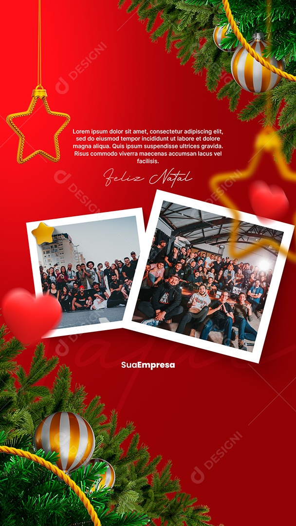 Story Feliz Natal E Um Próspero Ano Novo Social Media PSD Editável