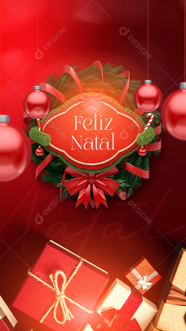 Story Feliz Natal 25 de Dezembro Social Media PSD Editável
