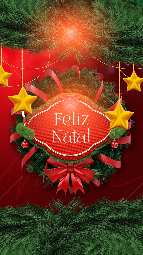 Story Feliz Natal 25 de Dezembro Social Media PSD Editável