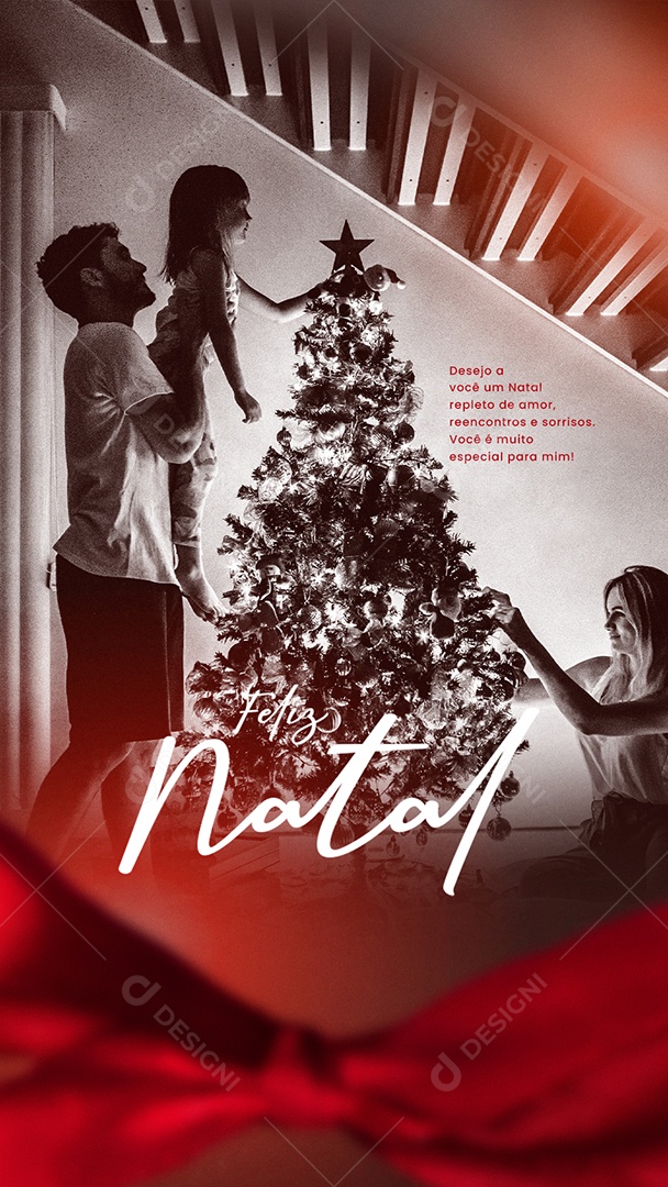 Story Desejo a Você Um Natal Repleto de Amor Social Media PSD Editável