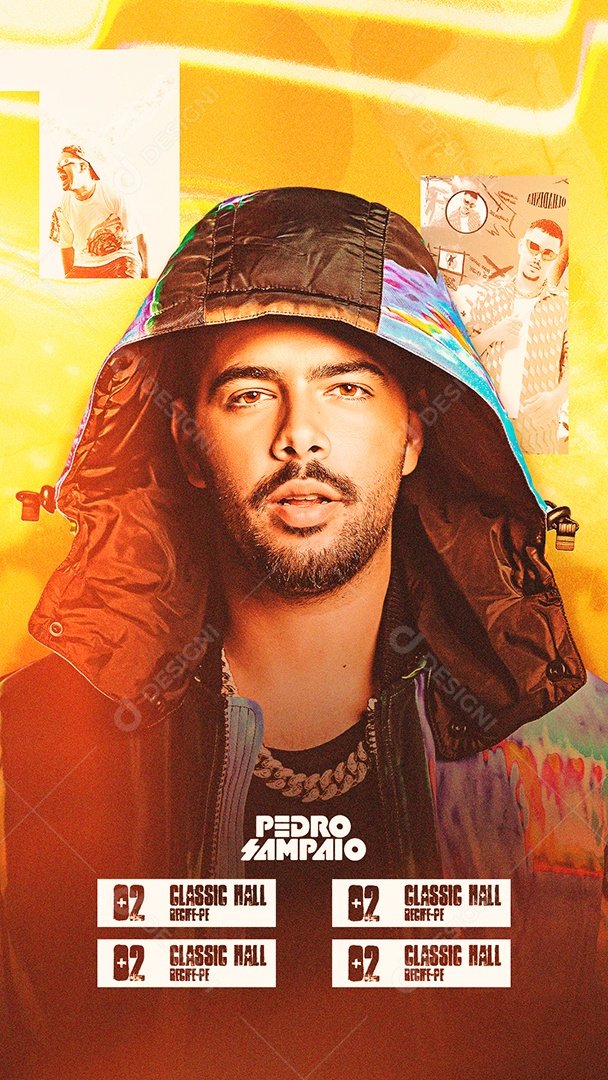 Story Show Mensal Pedro Sampaio Flyer Social Media PSD Editável