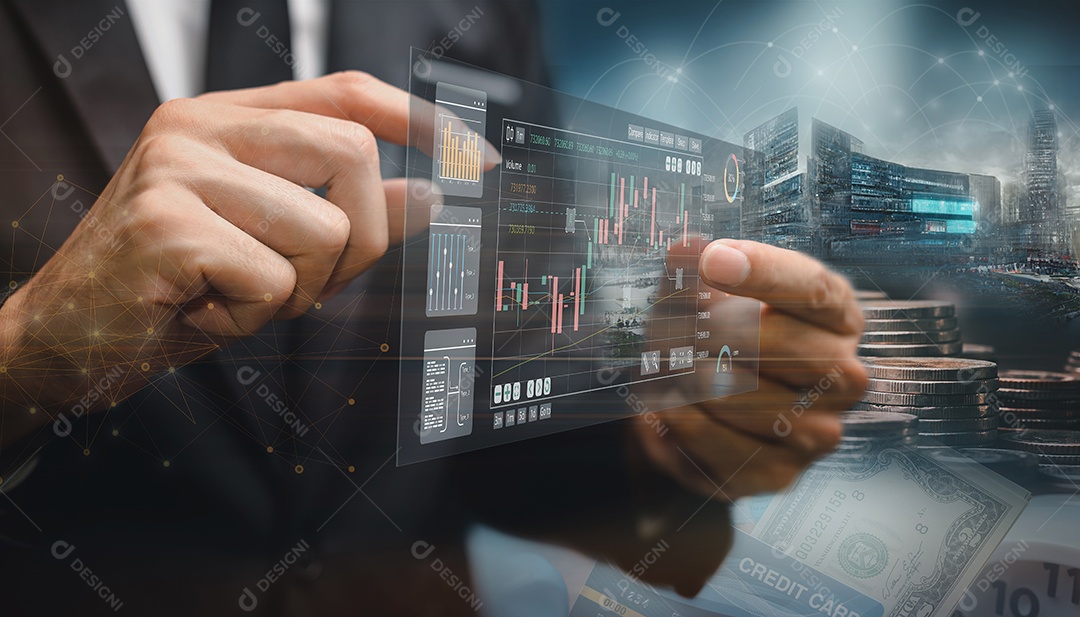 Câmbio, transferência de dinheiro, tecnologia financeira FinTech, relatório de economia