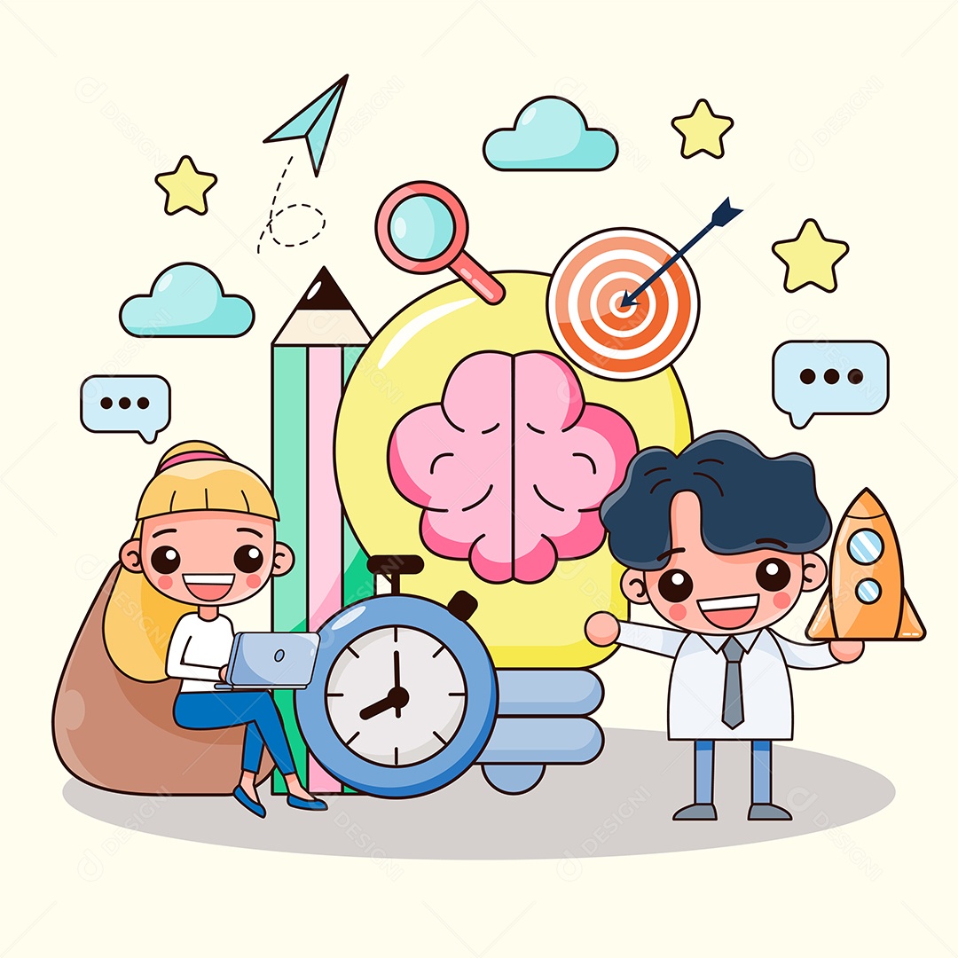 Equipe discute sobre o novo projeto. Brainstorming da equipe de negócios