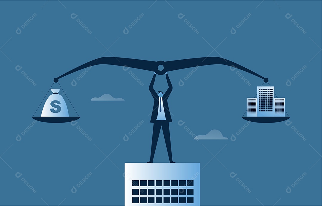 Empresário tenta equilibrar seus investimentos em moeda e investimentos imobiliários.