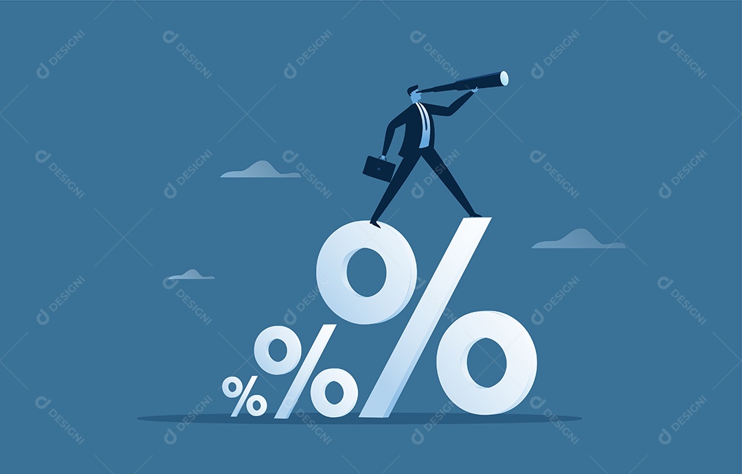 Empresários dirigem seus negócios com uma visão visionária para trabalhar