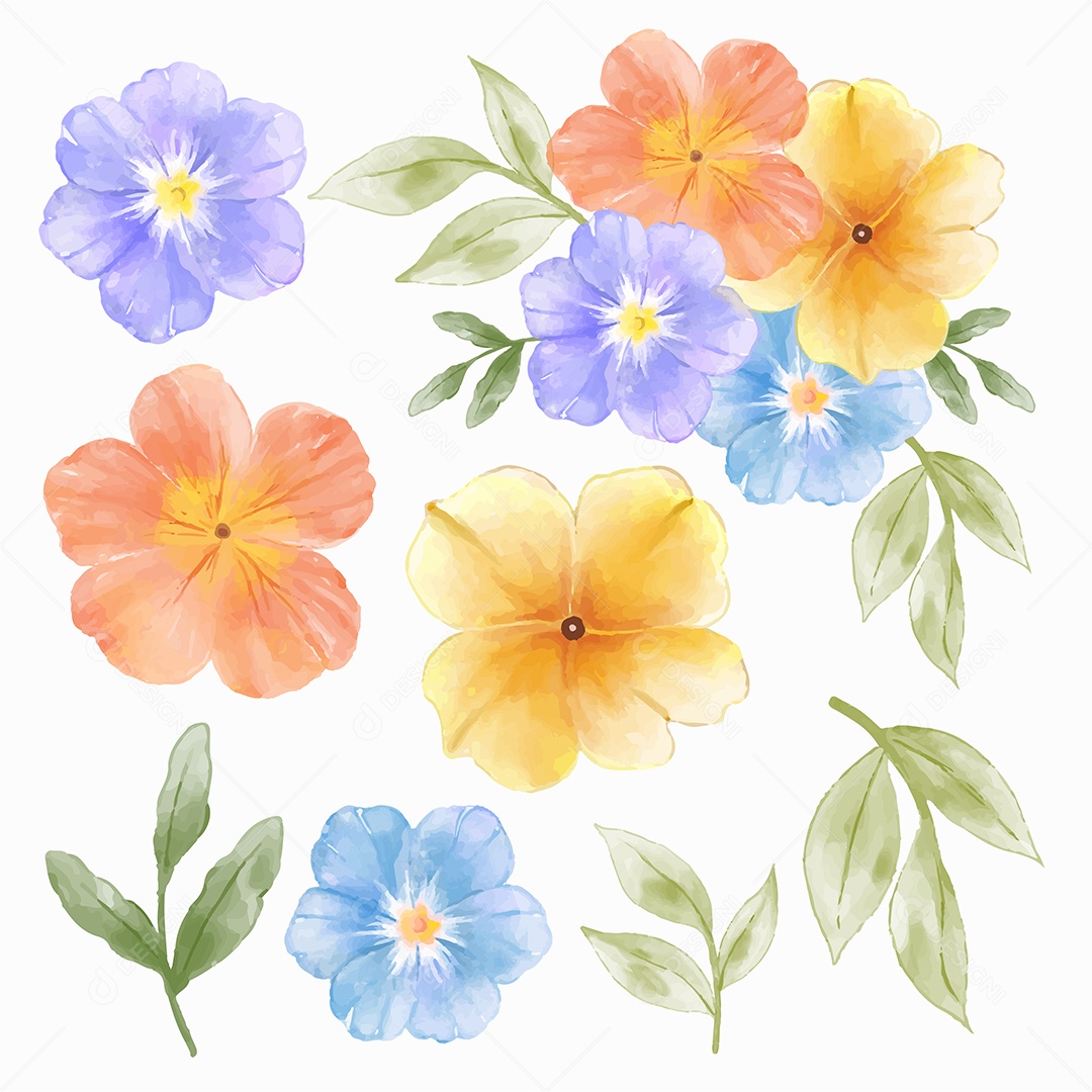 Lindo buquê de flores e licença para decoração em água