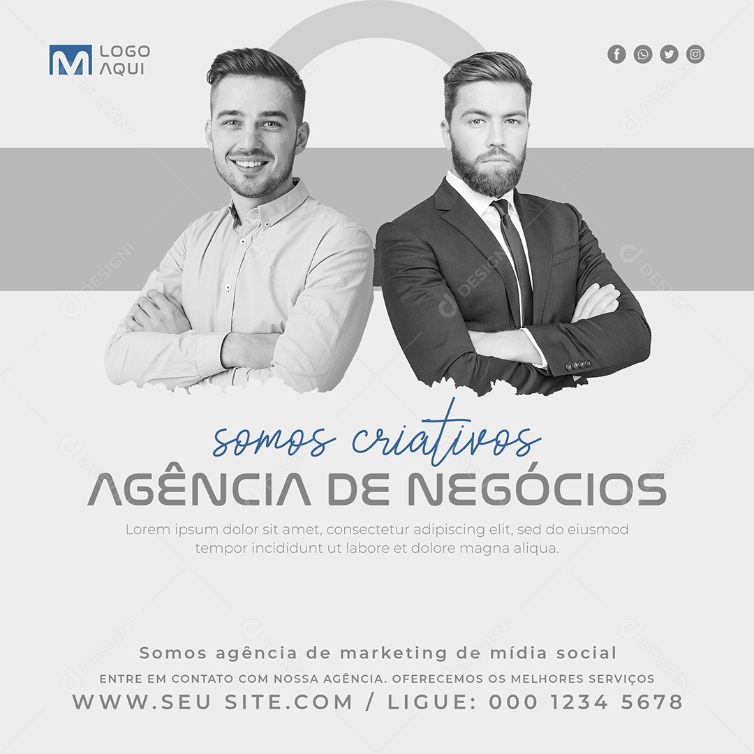 Somos Criativos Agência de Negócios Marketing Digital Social Media PSD Editável