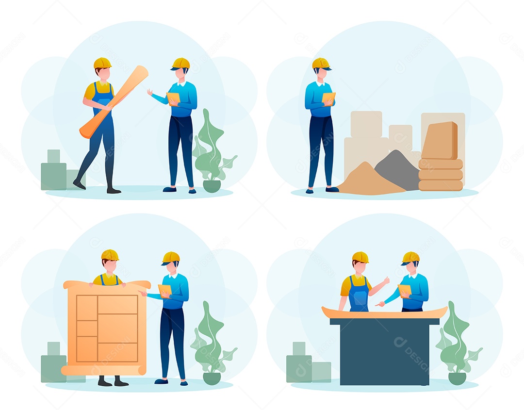 Plano de desenho trabalhador e aconselhamento a designers de interiores