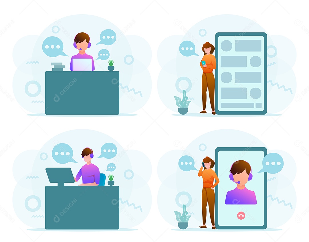 Operadores de Call Center - Atendimento ao Cliente Suporte de comunicação