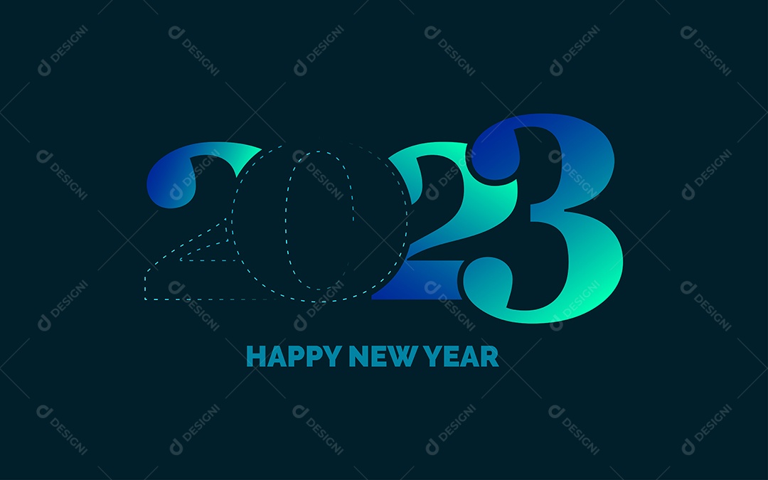 Feliz ano novo 2023 design de texto. Capa do diário de negócios para 2022