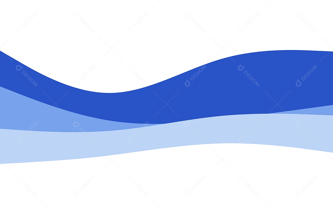 Fundo azul de ondas criativas. Composição de formas dinâmicas