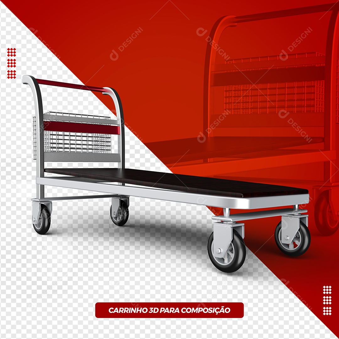 Elemento 3D Para Composição Carrinho PSD